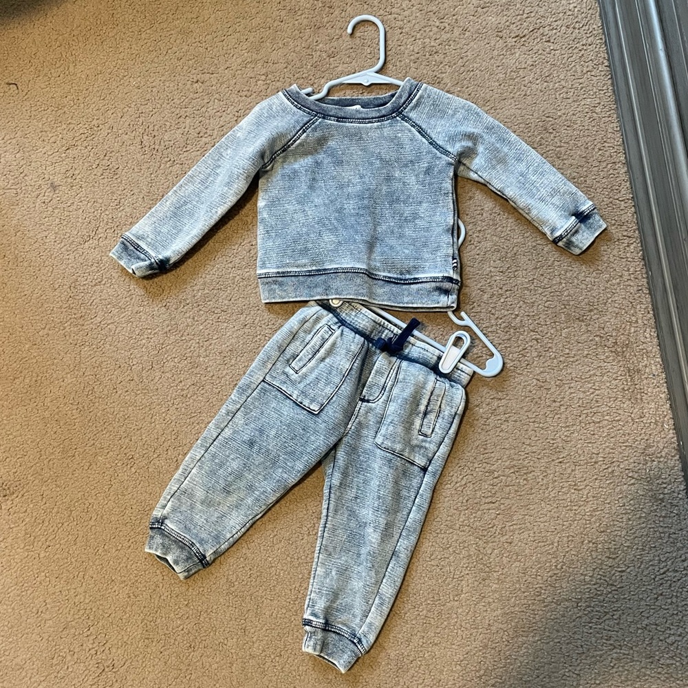 Splendid Baby Boy Jean Sweat Outfit